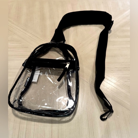 🎒Clear Sling Stadium-Approved Bag with Black Trim by Eastsport - Picture 14 of 16